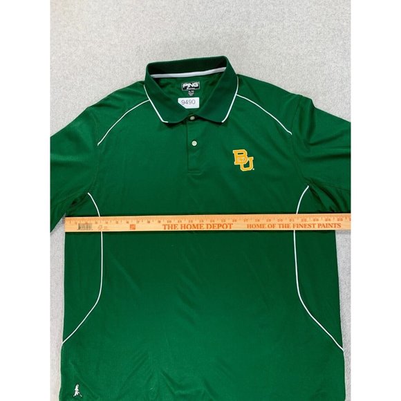 Baylor Bears Ping Collection Short Sleeve Golf Polo Shirt (Men's XL) Green - Picture 6 of 11